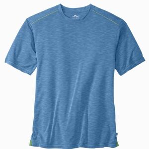 TOMMY BAHAMA paradise around men’s slub knit tshirt in medium blue, size XL